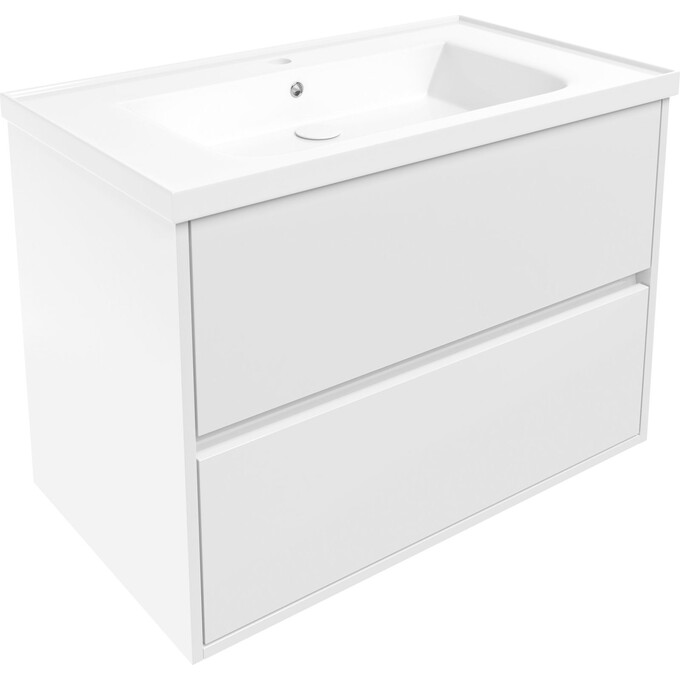 Тумба з умивальником Imprese Laska f3217W (80 см, біла глянсова, підвісна), Доступні розміри: 80, Колір виробника: білий глянець, фото 