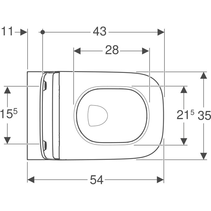 Безободковый подвесной унитаз Geberit Smyle Square 500.685.01.1 (с сиденьем), фото 4