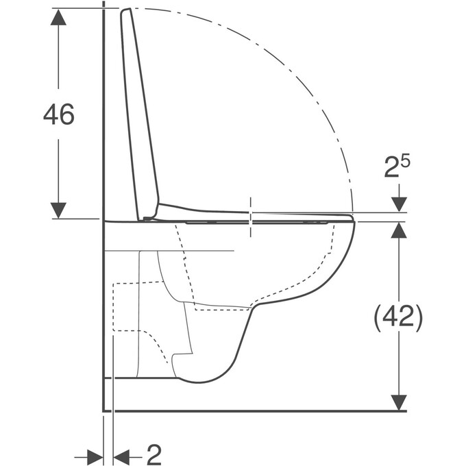 Безобідковий підвісний унітаз Geberit Selnova 501.751.00.1 (з сидінням), фото , изображение 5