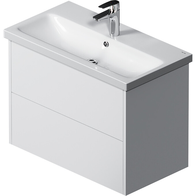 Тумба с раковиной Am.Pm Gem MGA-FHX07522WG-WCC0752WG (75 см, белая глянцевая, подвесная), фото 