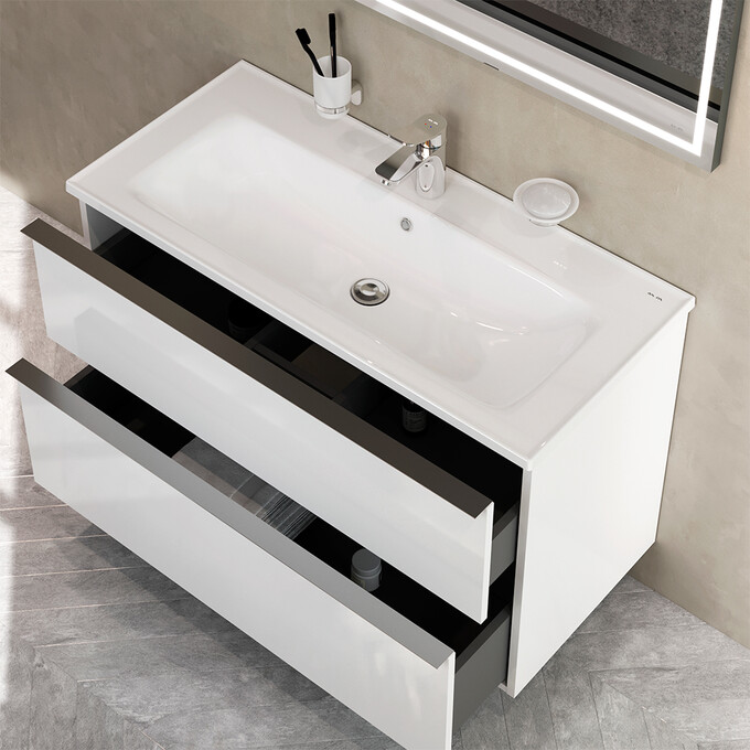 Тумба с раковиной Am.Pm X-Joy S MTA-FHX1002WG-WCC1002WG (100 см, белая глянцевая, подвесная), фото 4