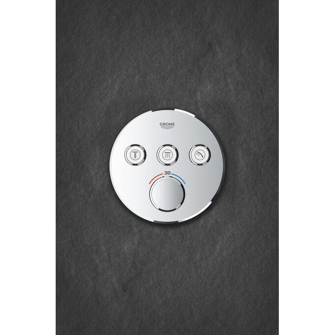 Душевая система с термостатом Grohe QuickFix Grohtherm SmartControl&Vitalio Start 250 Round UA202801R3 (скрытого монтажа, с изливом), фото 2