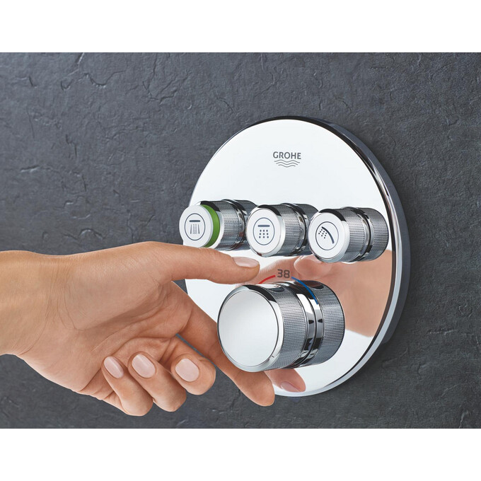 Душевая система с термостатом Grohe QuickFix Grohtherm SmartControl&Vitalio Start 250 UA202802R3 (скрытого монтажа, с изливом), фото 4