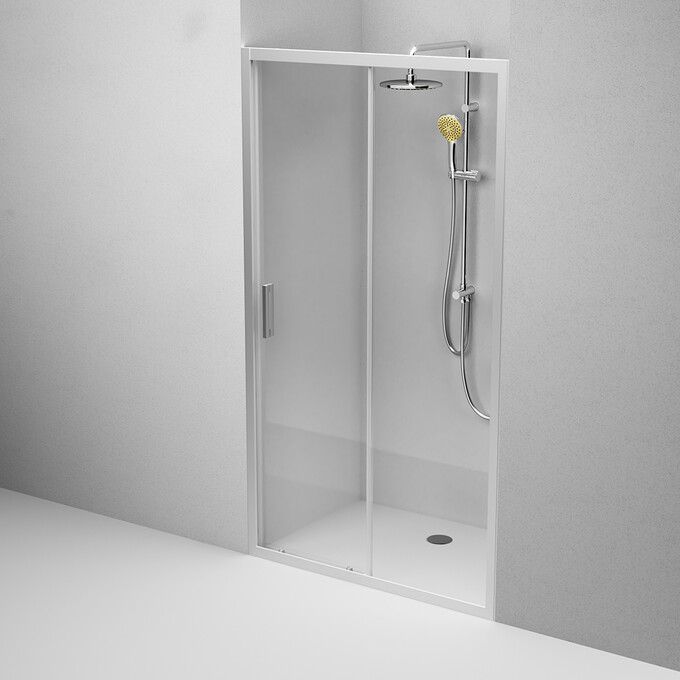 Душевая дверь Am.Pm Gem Solo Slide W90UG-110-1S-195MT (110 см, стекло прозрачное, профиль хром матовый), Доступные размеры: 110, Цвет производителя: сатин (хром матовый), фото 5