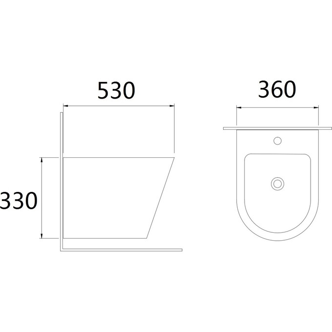 Биде подвесное Imprese Jess i11331MDG (антрацит), Цвет производителя: антрацит, фото 3
