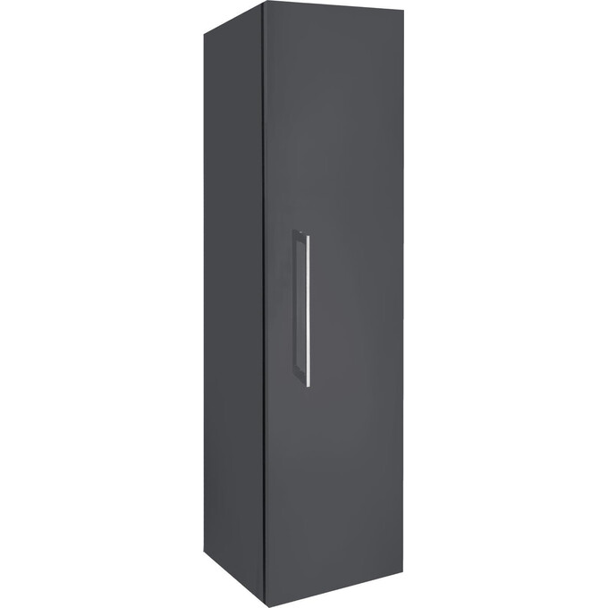 Пенал в ванную Imprese Valtice f3203G (35 см, черный матовый, правый, подвесной), фото 