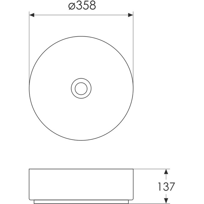 Умивальник Imprese i11102MY (35 см, жовтий матовий), Доступні розміри: 36 x 36, Колір виробника: жовтий матовий, фото , изображение 2