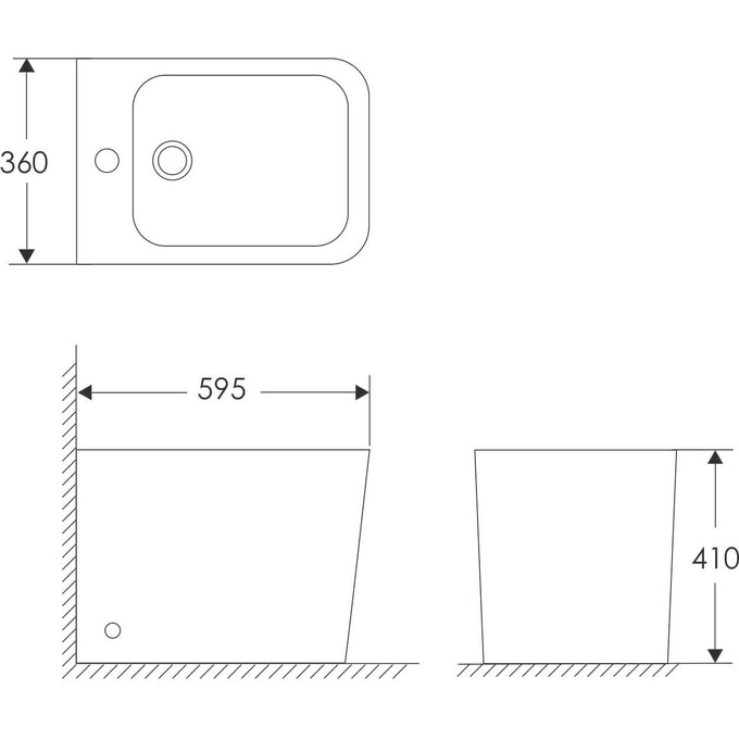 Биде напольное Imprese Bilovec i11145, фото 2
