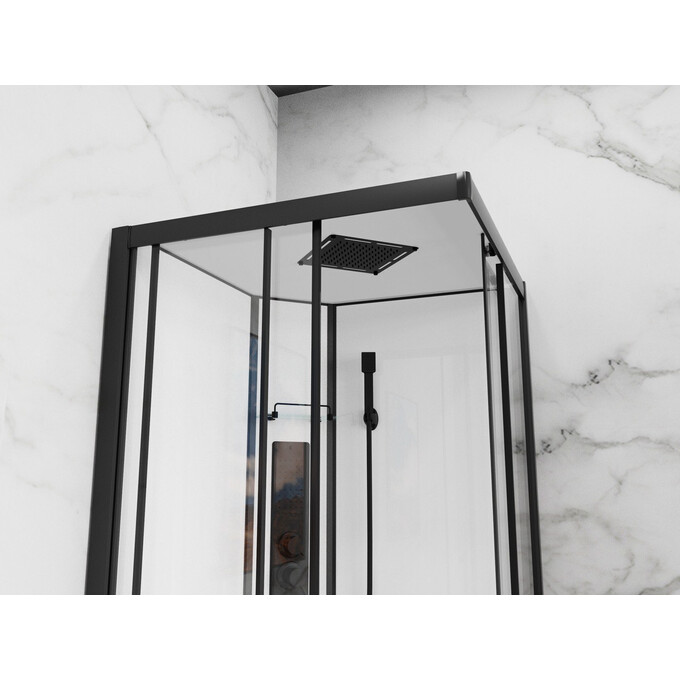 Душевой бокс Damixa Gala Square Slide 53WC-403-090BT (90x90 см, с черным поддоном), фото 4