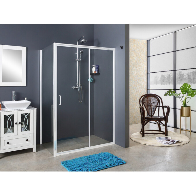 Душевая кабина Damixa Gala Rectangulare Slide 53WG-404-12090WT (120x90 см, стекло прозрачное, профиль белый), фото 