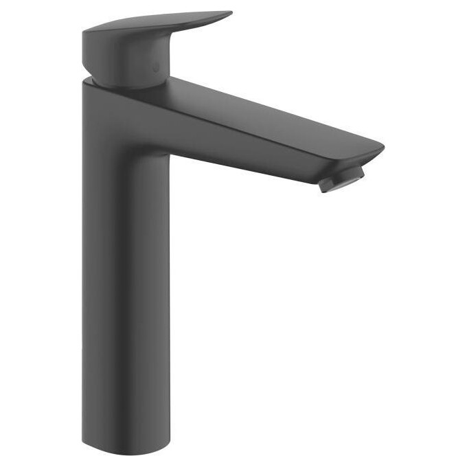 Змішувач для умивальника Hansgrohe Logis Black Matt 71091670 (чорний матовий, високий), фото 