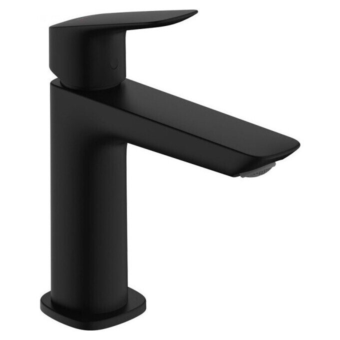 Змішувач для умивальника Hansgrohe Logis Black Matt 71252670 (чорний матовий, з донним клапаном), фото 