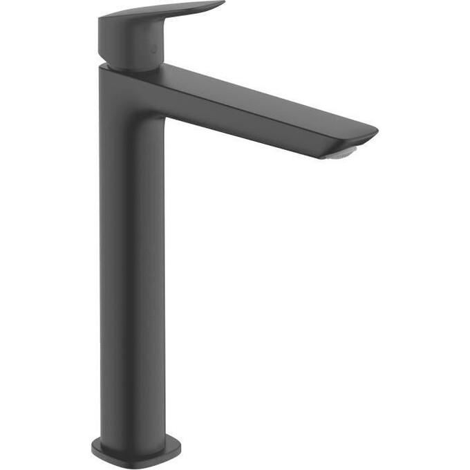 Змішувач для умивальника Hansgrohe Logis Black Matt 71258670 (чорний матовий, високий, з донним клапаном), фото 