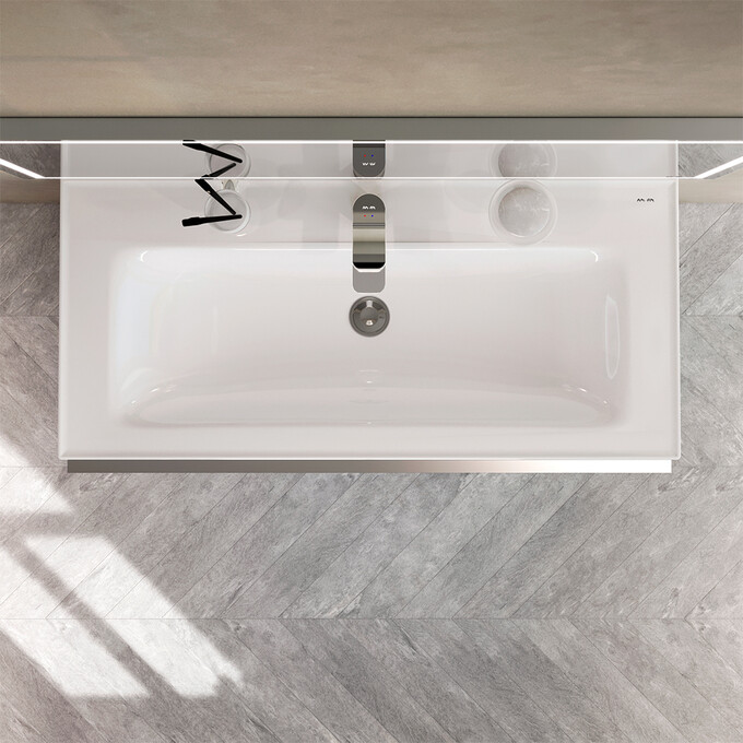 Тумба с раковиной Am.Pm X-Joy S MTA-FSX1002WG-WCC1002WG (100 см, белая глянцевая, напольная), Доступные размеры: 100, фото 3