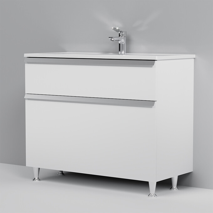 Тумба с раковиной Am.Pm X-Joy S MTA-FSX1002WG-WCC1002WG (100 см, белая глянцевая, напольная), Доступные размеры: 100, фото 6