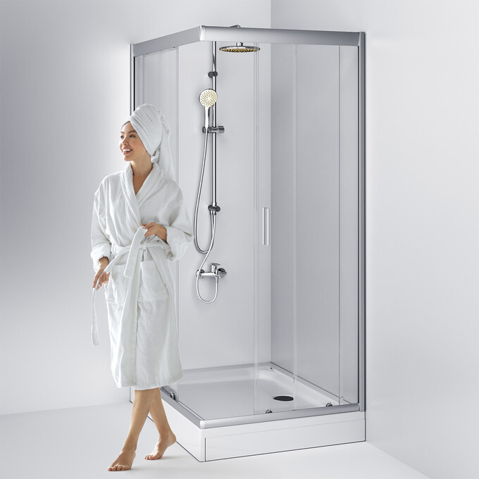 Душевая кабина Am.Pm Gem Square Slide W90UG-404-120290-MT (120x90 см, стекло прозрачное, профиль хром матовый), Доступные размеры: 120 x 90, Цвет производителя: сатин (хром матовый), фото 6