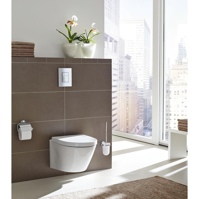 Инсталляция для унитаза 4 в 1 Grohe Rapid Sl 3884000G+38732SH0 (с клавишей смыва, прокладкой и креплением к стене), Цвет производителя: альпийский белый, фото 3