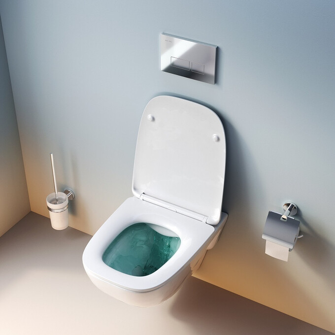 Безободковый подвесной унитаз Am.Pm X-Joy FlashClean CXA1700SC (с сиденьем), фото 3