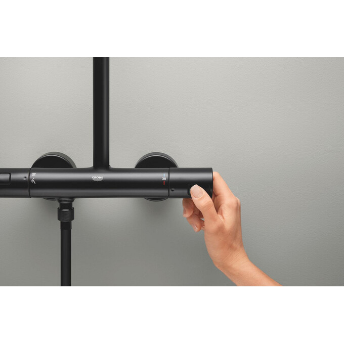 Душевая система с термостатом Grohe QuickFix Vitalio Comfort 250 266962431 (черная матовая), Цвет производителя: черный матовый, фото 11