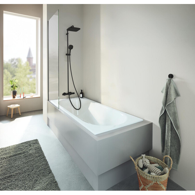 Душевая система с термостатом Grohe QuickFix Vitalio Comfort 250 269842431 (черная матовая, с изливом), Цвет производителя: черный матовый, фото 2