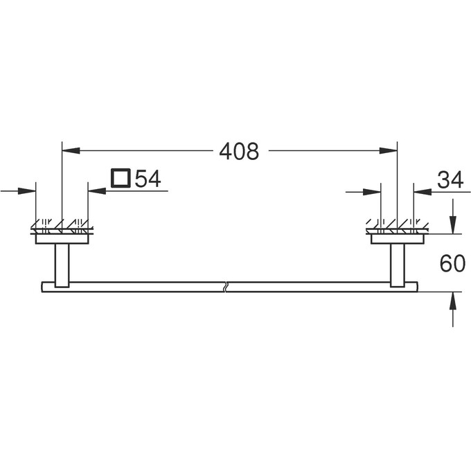 Рушникотримач Grohe QuickFix Start Cube Black 409872430 (чорний матовий), Колір виробника: чорний матовий, фото , изображение 8