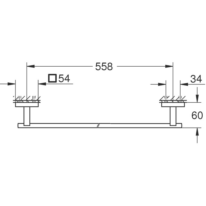 Рушникотримач Grohe QuickFix Start Cube Black 410892430 (чорний матовий), Колір виробника: чорний матовий, фото , изображение 8