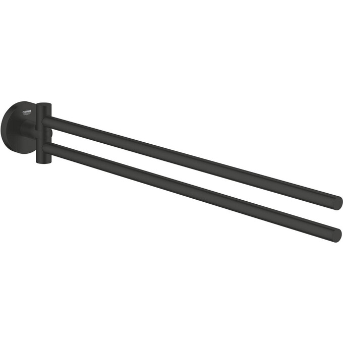 Полотенцедержатель Grohe QuickFix Start Black  411832430 (черный матовый, двойной, поворотный), Цвет производителя: черный матовый, фото 