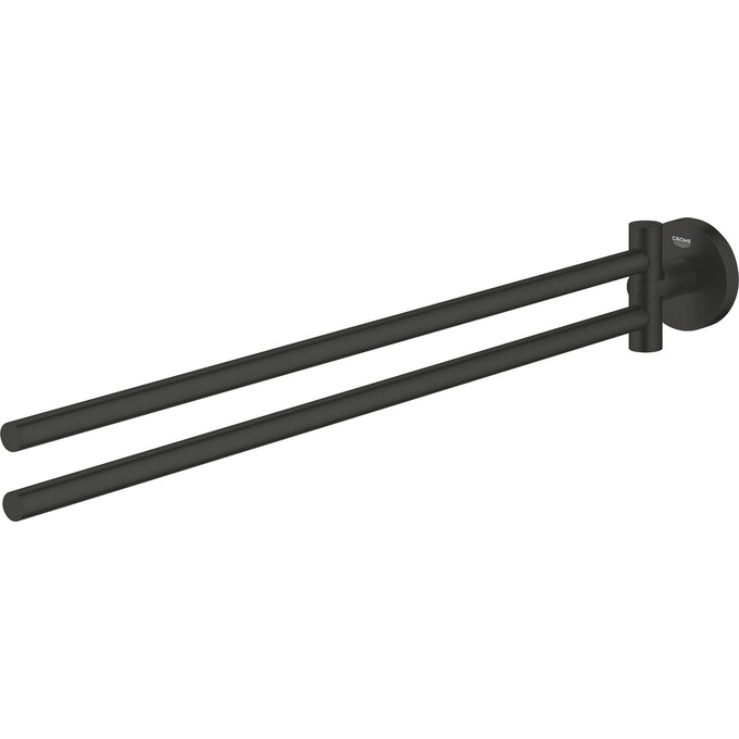 Полотенцедержатель Grohe QuickFix Start Black  411832430 (черный матовый, двойной, поворотный), Цвет производителя: черный матовый, фото 5
