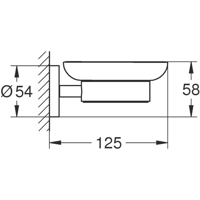 Мыльница Grohe QuickFix Start Black 411932430 (черная матовая, настенная), Цвет производителя: черный матовый, фото 8