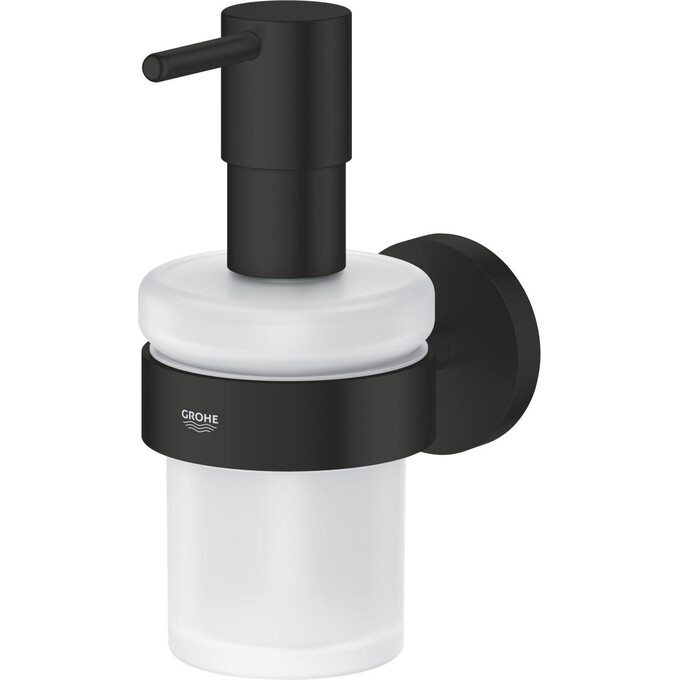 Дозатор жидкого мыла Grohe QuickFix Start Black 411952430 (черный матовый, настенный), Цвет производителя: черный матовый, фото 5
