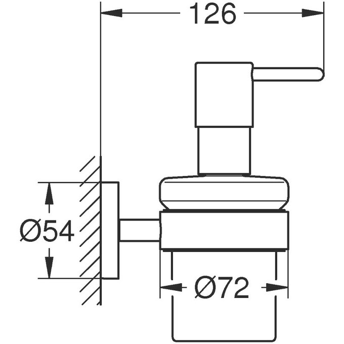 Дозатор жидкого мыла Grohe QuickFix Start Black 411952430 (черный матовый, настенный), Цвет производителя: черный матовый, фото 9