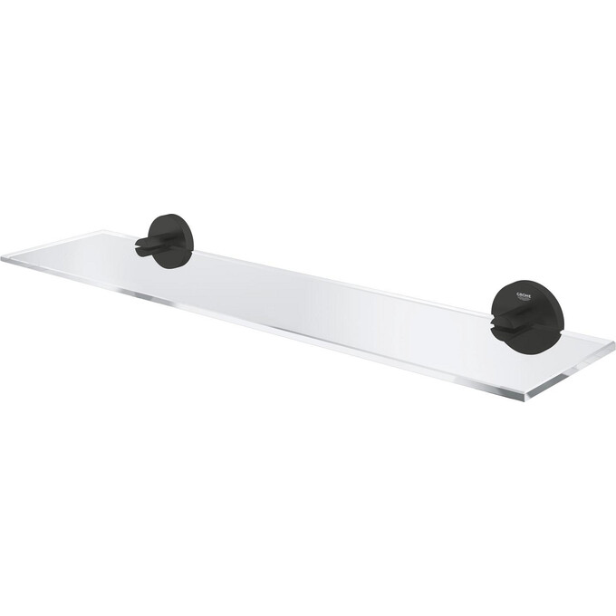 Полка в ванную Grohe QuickFix Start Black 412022430 (черная матовая), Цвет производителя: черный матовый, фото 2