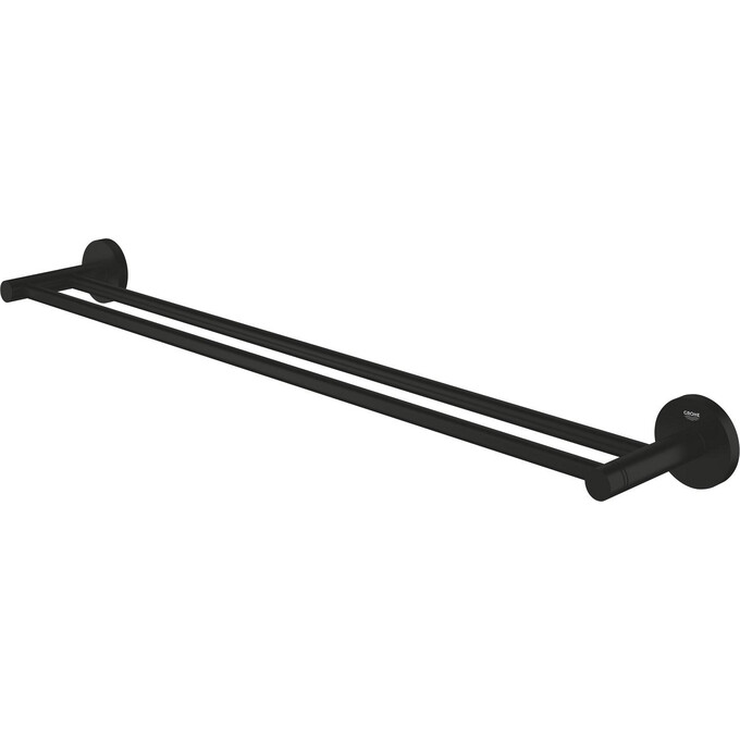 Рушникотримач Grohe QuickFix Start Black 412032430 (чорний матовий, подвійний), Колір виробника: чорний матовий, фото , изображение 3