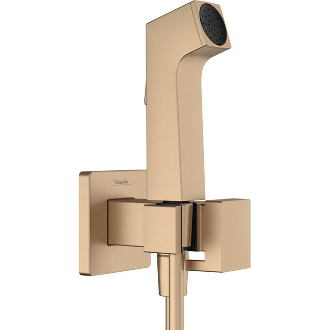 Гигиенический душ с вентилем Hansgrohe Bidette 1jet E Brushed Bronze 29233140 (брашированная бронза, внешняя часть), Цвет производителя: брашированная бронза, фото 