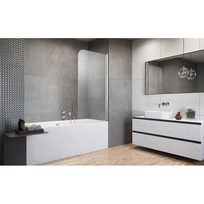 Ширма для ванни Radaway Eos PNJ 50 205102-101R (50x150 см, скло прозоре, профіль хром), фото , изображение 2