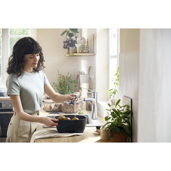 Змішувач для кухні Hansgrohe Zesis M33 Chrome 74804000 (хром, з висувною лійкою), Колір виробника: хром, фото , изображение 3