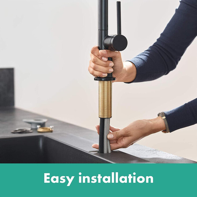 Смеситель для кухни Hansgrohe Talis M54 Black Matt 72804670 (черный матовый), Цвет производителя: черный матовый, фото 3