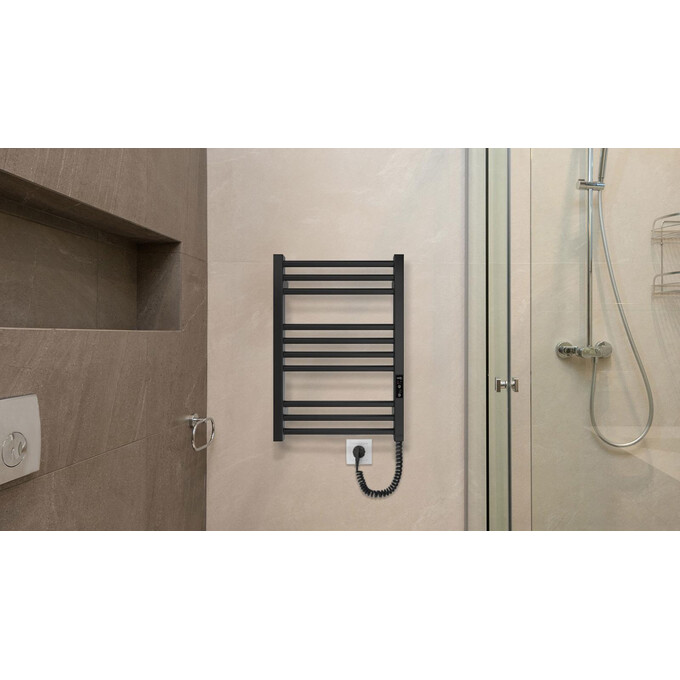 Електрична рушникосушарка Hygge Family Derby 6.1.0400.06.BM (4820258983230, 430x570, чорна матова, універсальна, з таймером), Доступні розміри: 430 x 570, Колір виробника: чорний матовий, фото , изображение 2