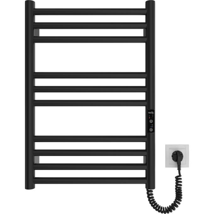 Електрична рушникосушарка Hygge Family Greenwich 6.1.0300.06.BM (4820258983261, 430x570, чорна матова, універсальна, з таймером), Доступні розміри: 430 x 570, Колір виробника: чорний матовий, фото , изображение 3