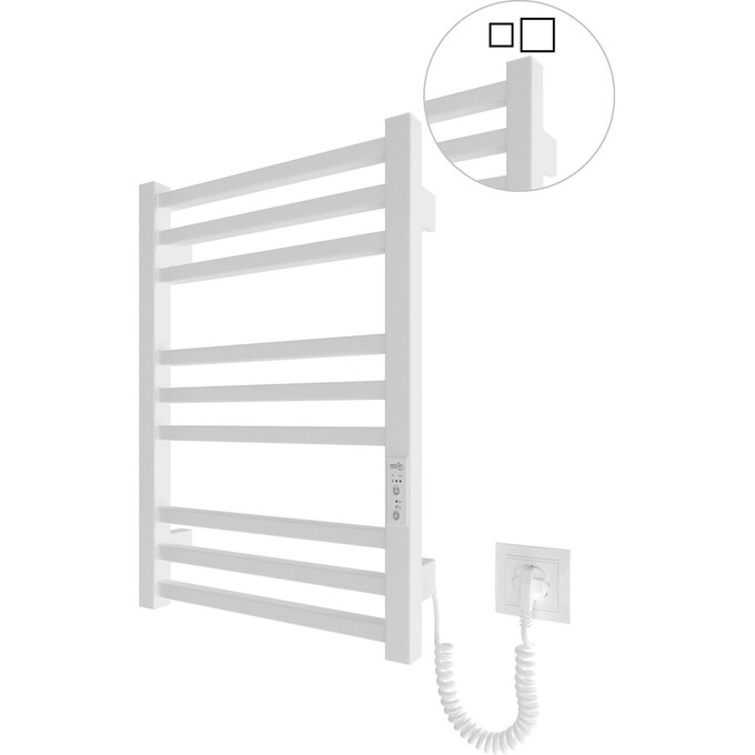 Електрична рушникосушарка Hygge Family London 6.1.0100.06.WM (4820258984305, 430x570, біла матова, універсальна, з таймером), Доступні розміри: 430 x 570, Колір виробника: білий матовий, фото 