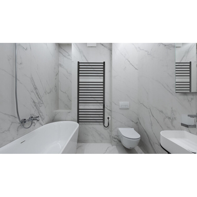 Електрична рушникосушарка Hygge Family Derby 6.1.0404.06.BM (4820258983254, 530x1170, чорна матова, універсальна, з таймером), Доступні розміри: 530 x 1170, Колір виробника: чорний матовий, фото , изображение 2