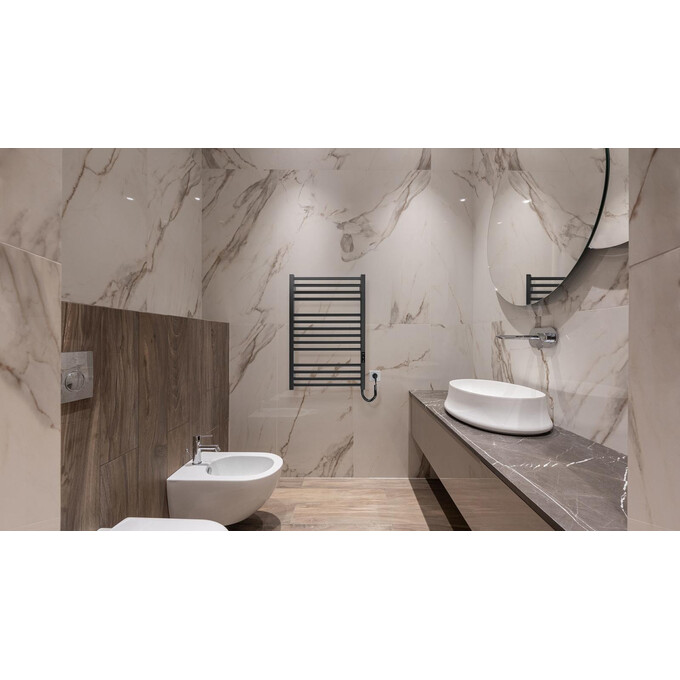 Електрична рушникосушарка Hygge Family Derby 6.1.0402.06.BM (4820258983247, 530x770, чорна матова, універсальна, з таймером), Доступні розміри: 530 x 770, Колір виробника: чорний матовий, фото , изображение 2