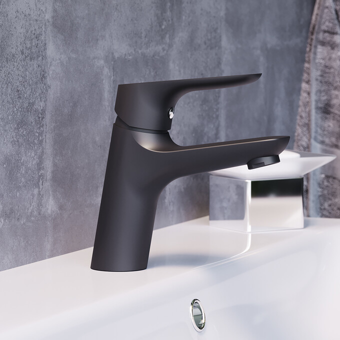 Змішувач для умивальника Damixa Jupiter 770210301 (чорний матовий), Колір виробника: чорний матовий, фото , изображение 3