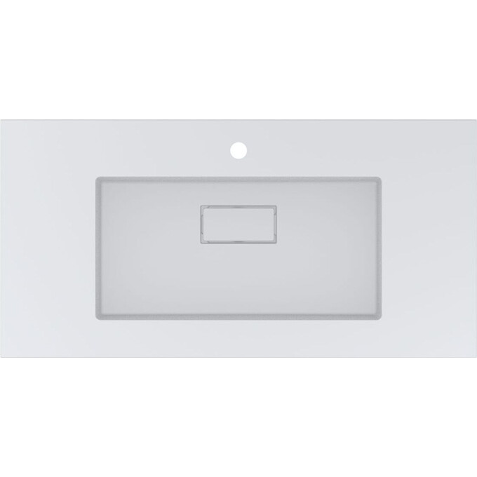 Умивальник Miraggio Erica 1000 Mirasoft 8813496 (10x50 см, білий матовий, з крилом), Доступні розміри: 100 x 50, Технологія виробництва: Mirasoft Technology, Колір виробника: білий матовий, фото , изображение 3