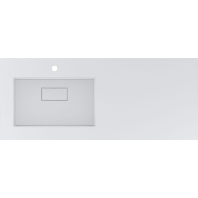 Умивальник-стільниця Miraggio Erica 1200 L Miramarble 8813567 (120x50 см, з крилом), Доступні розміри: 120 x 50 L, Технологія виробництва: Miramarble, Колір виробника: білий глянець, фото , изображение 6