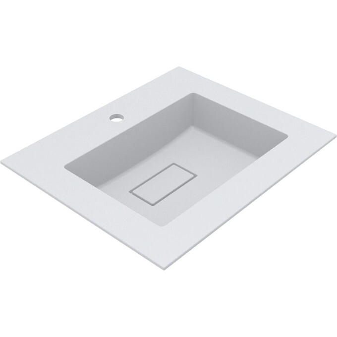 Умивальник Miraggio Erica 600 Miramarble Matt 8813411 (60x50 см, білий матовий), Доступні розміри: 60 x 50, Технологія виробництва: Miramarble Matt, Колір виробника: білий матовий, фото 