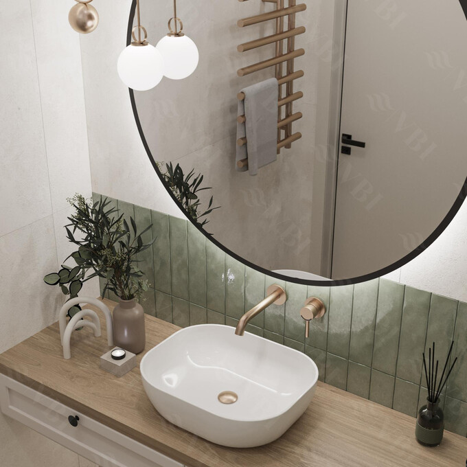 Умивальник VBI Bergamo White VBI-012500 (50x40 см, чаша), Доступні розміри: 50 x 40, Колір виробника: білий глянець, фото 