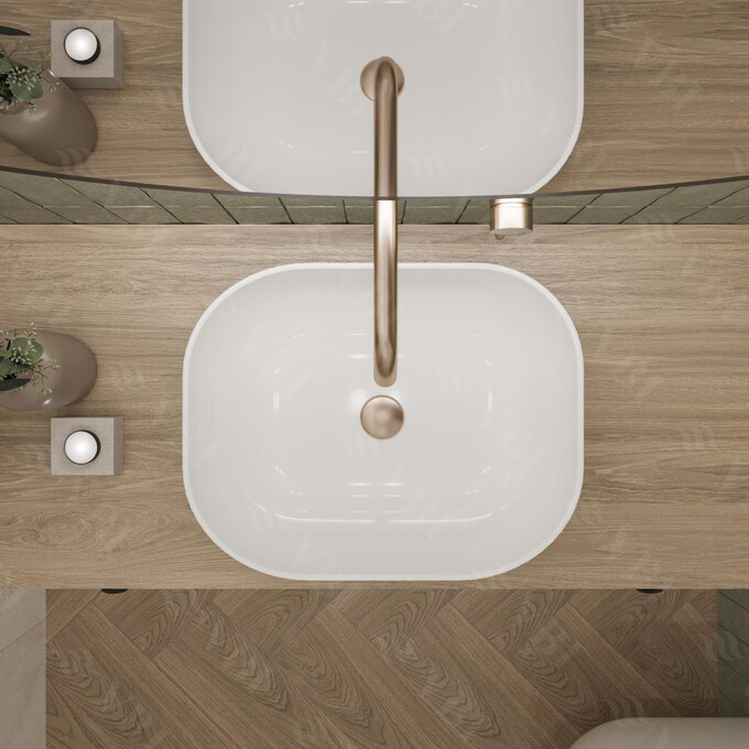 Умивальник VBI Bergamo White VBI-012500 (50x40 см, чаша), Доступні розміри: 50 x 40, Колір виробника: білий глянець, фото , изображение 4