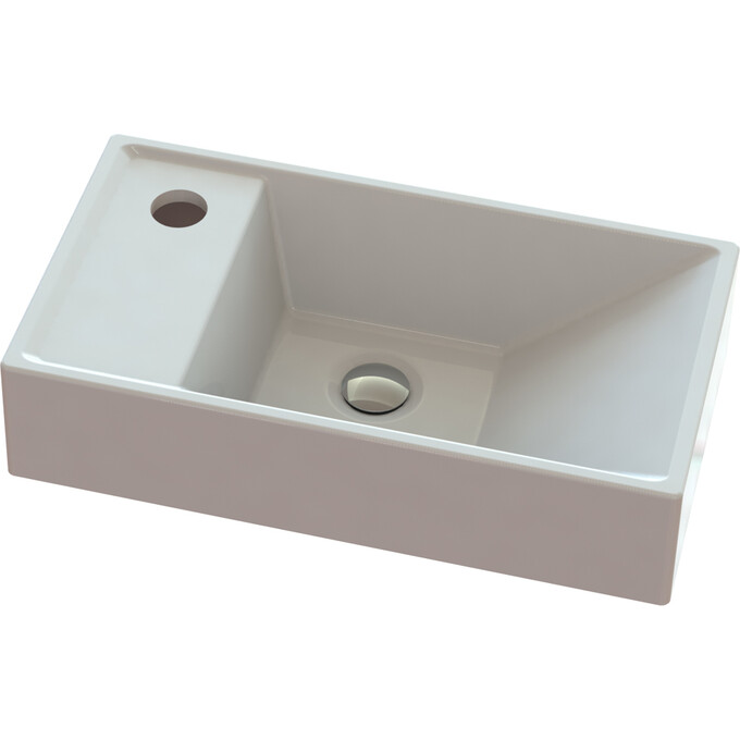 Умывальник Snail Эстель L 153A100 (40x22 см), Доступные размеры: 40 x 22 L, Цвет производителя: белый глянец, фото 