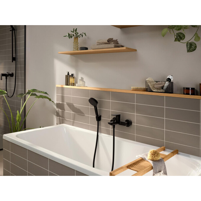Змішувач для ванни Hansgrohe Rebris E Black Matt 72450670 (чорний матовий), фото , изображение 9